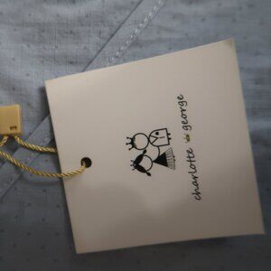 Charlotte and George, sz 12months, light blue romper summer, brand new with tag